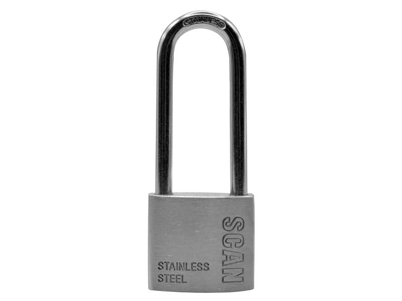 Stainless Steel Padlock 50mm Long Shackle