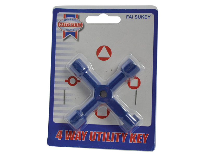 4-Way Services Utility Meter Key                                                