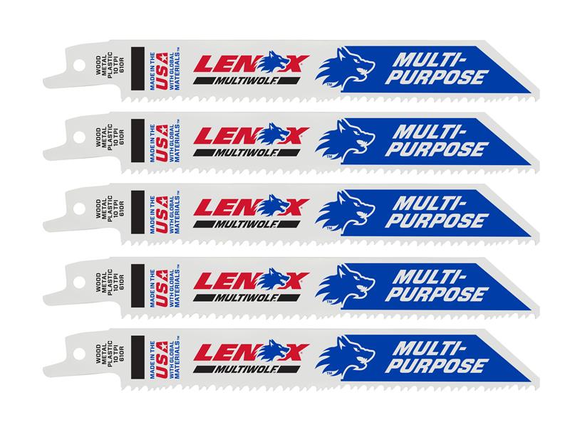 MultiWolf Wave Edge Reciprocating Saw Blade 152 x 25 x 1.1mm 14 TPI (Pack 5)