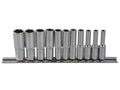 1/4in Drive Deep Socket Set, 11 Piece                                           