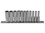 1/4in Drive Deep Socket Set, 11 Piece                                           