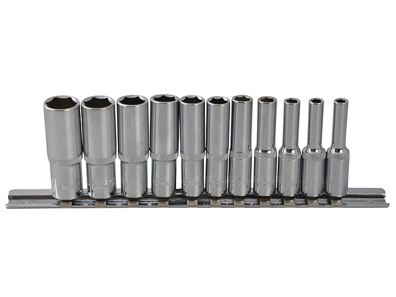1/4in Drive Deep Socket Set, 11 Piece                                           