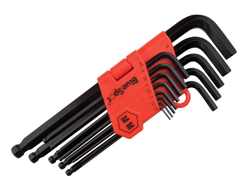 Long Arm Ball End Hexagon Key Set, 13 Piece                                     