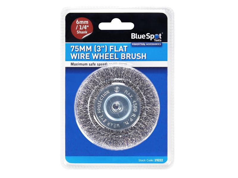 Flat Steel Wire Wheel Brush 75mm x 6mm Arbor                                    