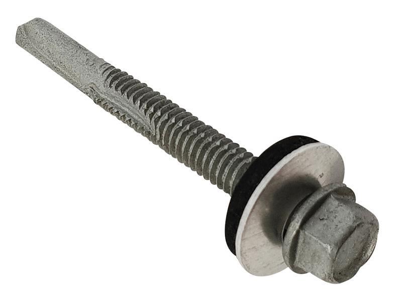 TechFast Roofing Sheet to Steel Hex Screw & Washer No.3 Tip 5.5 x 75mm Box 100