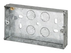 Metal Back Box 2-Gang 25mm                                                      