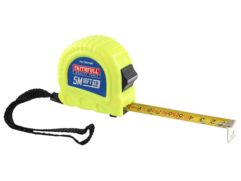 Twin Lock Tape Measure 5m/16ft (Width 19mm)                                     