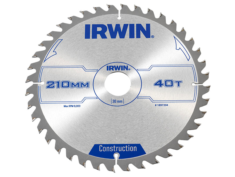 Construction Circular Saw Blade 210 x 30mm x 40T ATB                            