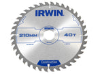 Construction Circular Saw Blade 210 x 30mm x 40T ATB                            