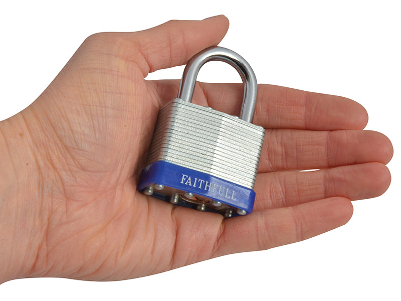 Laminated Steel Padlock 40mm 3 Keys                                             