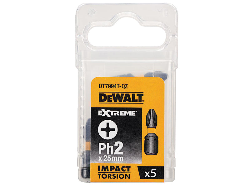 Impact Torsion Bits PH2 x 25mm (Pack 5)                                         