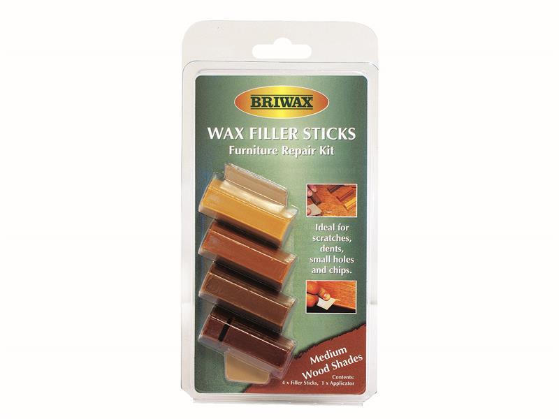 Wax Filler Sticks Medium Wood Shades (Pack 4)                                   