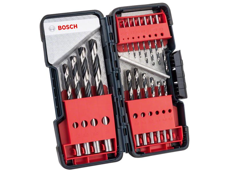 HSS Twist PointTeQ Drill Bit ToughBox Set, 18 Piece                             