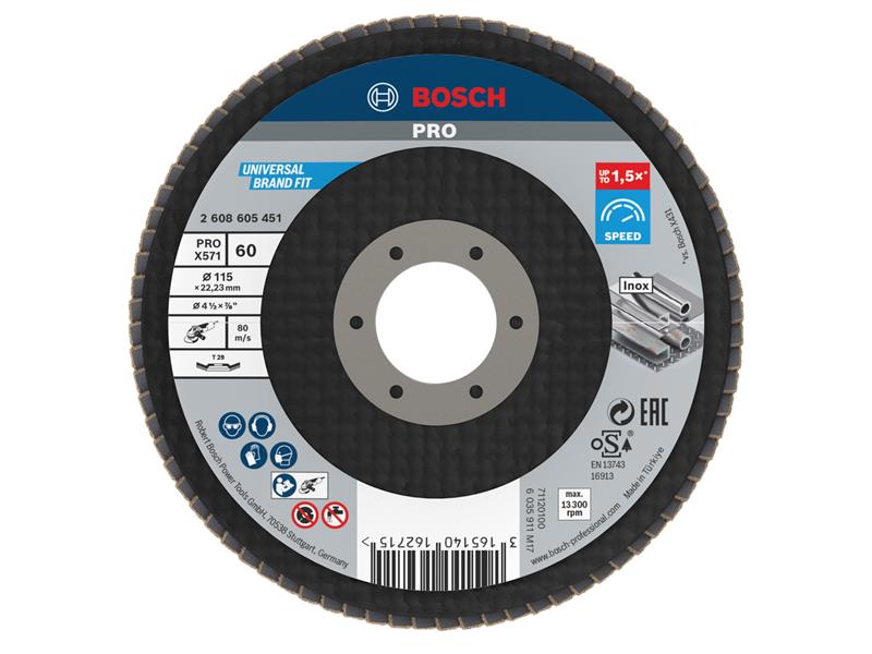 PRO X571 Flap Disc, Angled 115 x 22.23 x G60                                    
