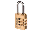 165/20 20mm Solid Brass Body Combination Padlock (3-Digit) Carded               