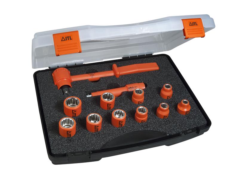 Insulated Socket Set of 12 1/2in Drive                                          