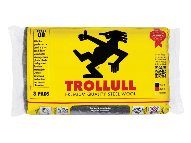 Extra Large Steel Wool Pads Grade 00 165g (Pack 8)