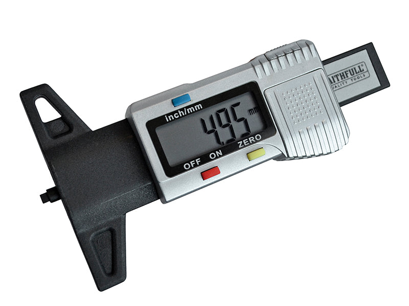 Tyre Depth Gauge Digital Readout 0-25mm                                         
