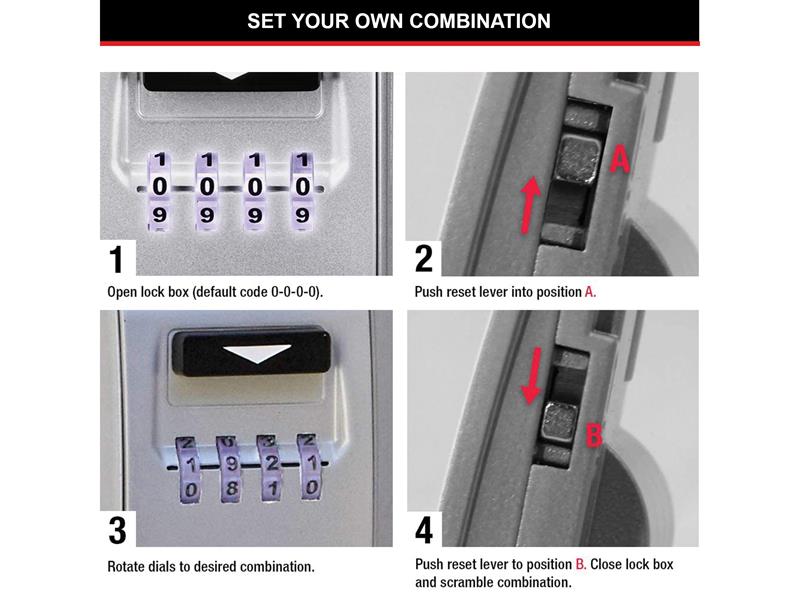 5425E Light Up Dial Select Access® Wall Mounted Key Box