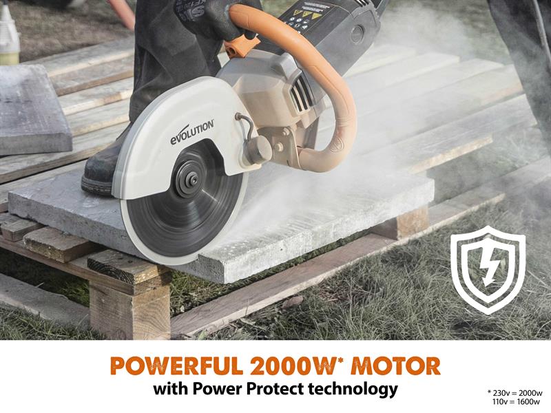 R230DCT 230mm Disc Cutter + Blade 2000W 240V                                    
