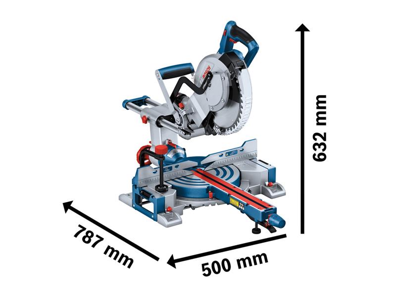 GCM 18V-254 D Professional BITURBO Mitre Saw 18V Bare Unit                      