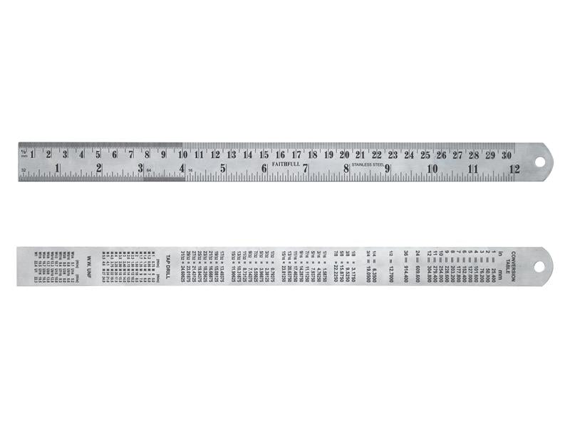 Steel Rule 300mm / 12in x 25mm                                                  