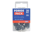 Domed Cover Cap Black No. 6-8 ForgePack 20                                      