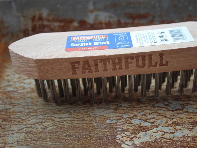 Heavy-Duty Scratch Brush, Four Row                                              
