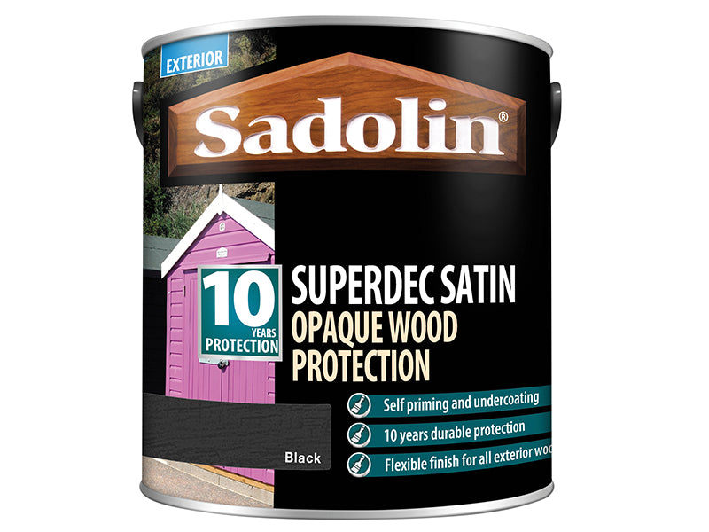 Superdec Opaque Wood Protection Black Gloss 5 litre