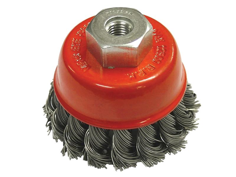 Wire Cup Brush Twist Knot 65mm M10x1.25, 0.50mm Steel Wire                      