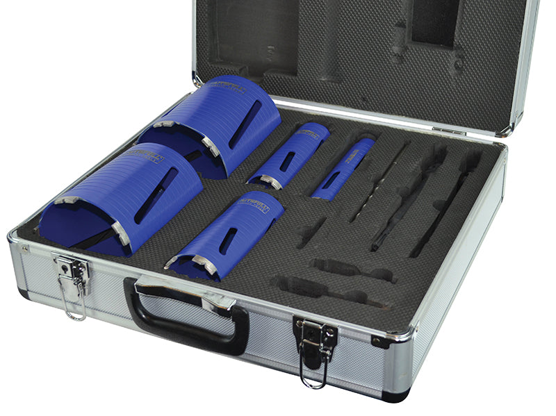Diamond Core Drill Kit & Case Set of 11                                         
