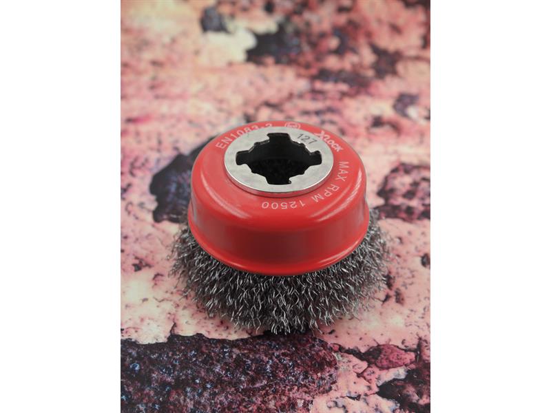 X-LOCK Wire Cup Brush 75mm M14x2, 0.30mm Steel Wire                             