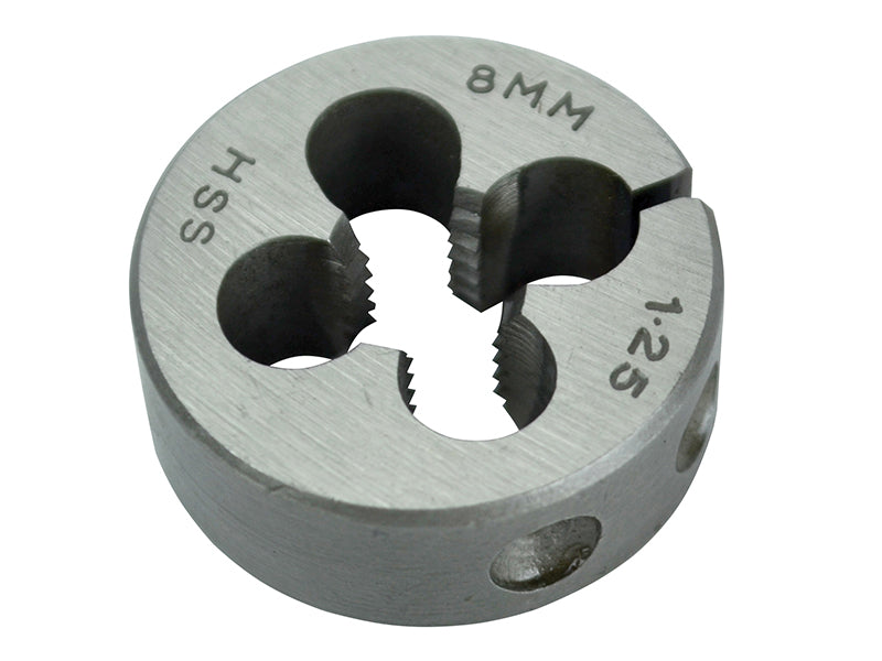 HSS Straight Flute Split Die M8 x 1.25, 1in OD                                  