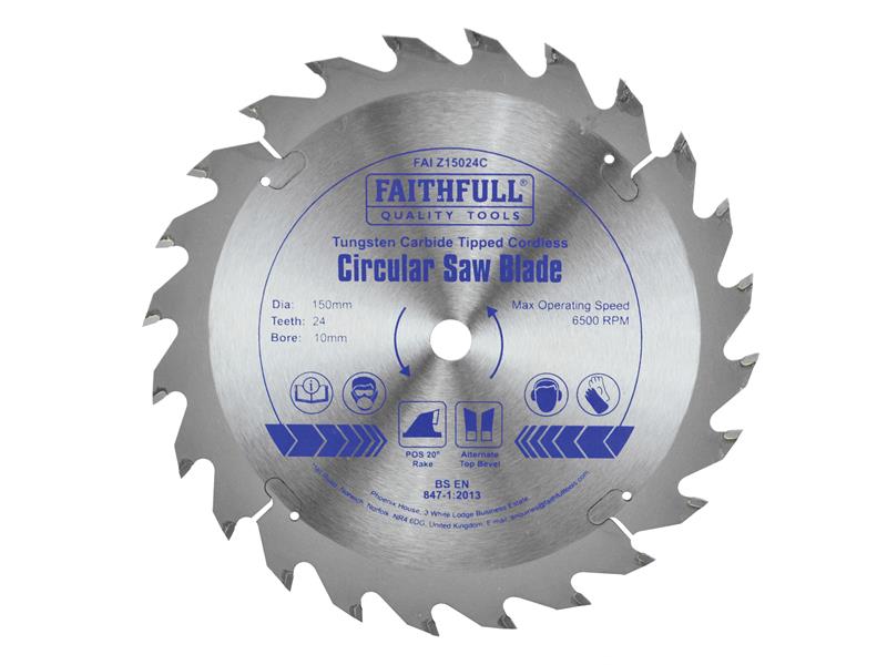 TCT Cordless Trimsaw Blade 165 x 20mm x 40T POS