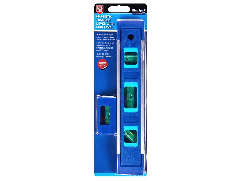 Magnetic Torpedo Level 22.5cm with Magnetic Mini Level                          