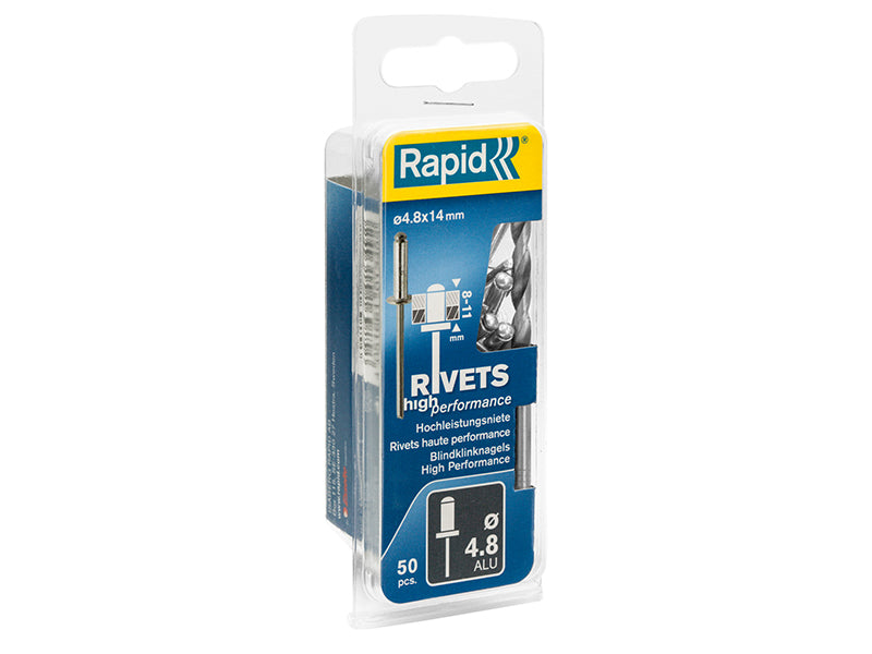 High Performance Rivets 4.8 x 25mm Blister of 50