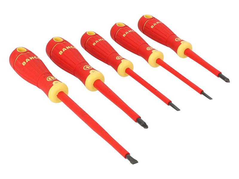 B220.015 BAHCOFIT Insulated Screwdriver Set, 5 Piece                            