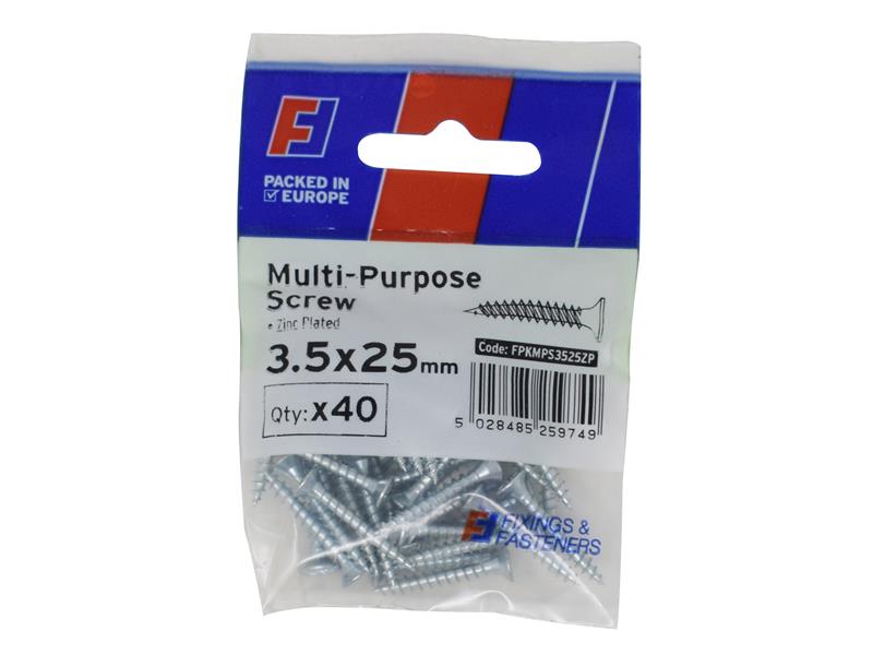 Multi-Purpose Pozi Screw CSK ST ZP 5.0 x 90mm ForgePack 10