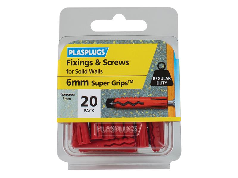 SYP 501 Solid Wall Super Grips™ Fixings Yellow (100)