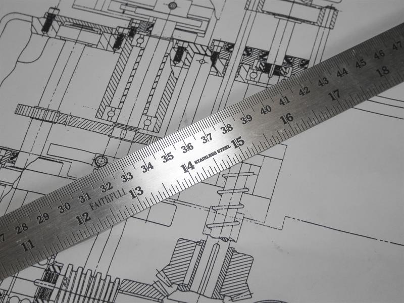 Steel Rule 600mm / 24in x 25mm                                                  