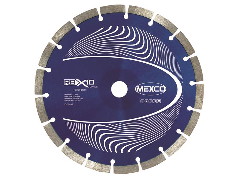 RB X10 Radius / Curve Cutting Diamond Blade 230 x 22.23mm