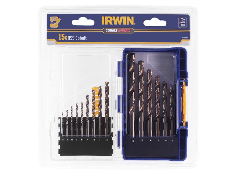 HSS Cobalt Drill Bit Set, 15 Piece                                              