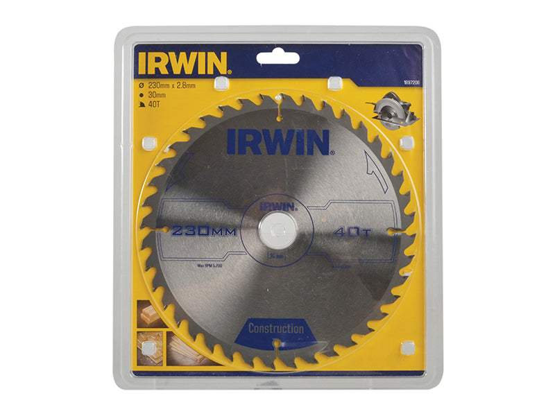 Construction Circular Saw Blade 230 x 30mm x 40T ATB                            