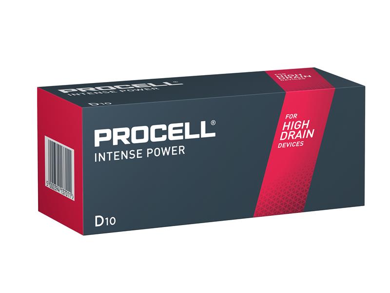D Cell PROCELL® Intense Alkaline Batteries (Pack 10)