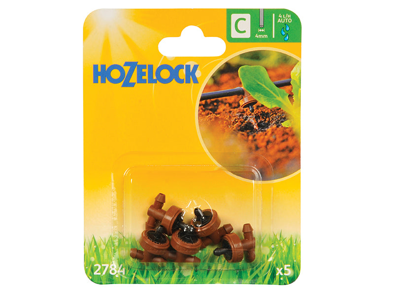 2784 In Line Pressure Dripper 4mm (Pack 5)                                      
