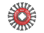 X-LOCK Conical Wire Brush 115mm M14x2, 0.50mm Steel Wire                        