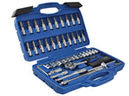 1/4in Square Drive Socket & Bit Set, 46 Piece                                   