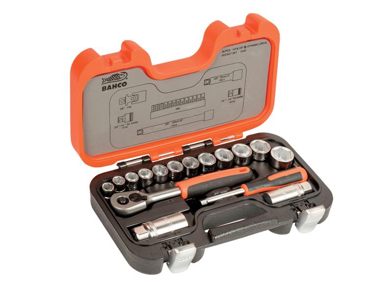 S330 3/8in Drive Socket Set, 34 Piece                                           