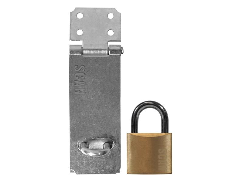 Hasp and Staple 89mm + 40mm Padlock