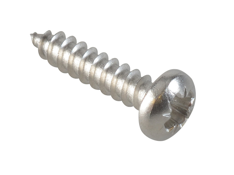 Self-Tapping Screw Pozi Compatible Pan Head SS 5/8in x 6 ForgePack 50           